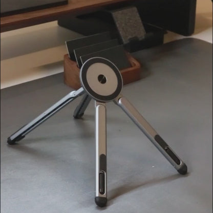 FoldMate™ 360° Adjustable Multi-Functional Phone & Laptop Stand – Foldable Metal Desk Holder