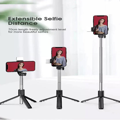 Multifunctional Portable Bluetooth Wireless Integrated Selfie Stick & Tripod